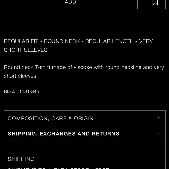 Zara round neck viscose shirt, black - Picture 8 of 8